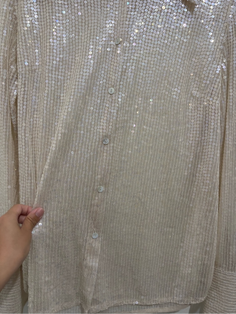 RAT and BOA Sequin Button Down Size Small - Picture 6 of 6